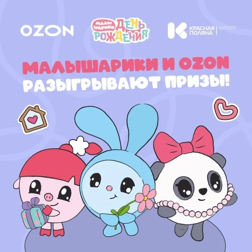 ГК «Рики» и OZON запустили совместную акцию к выходу фильма «Малышарики. День рождения»