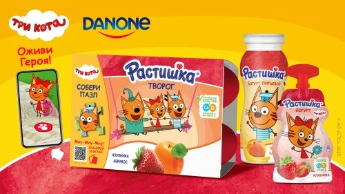 СТС Анимация и Danone выпустят совместную линейку продукции «Растишка» с брендом «Три кота